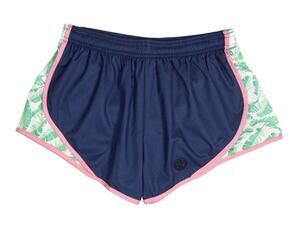 Simply Southern Run Shorts Women’s XL Navy Pink Palm Preppy Sorority